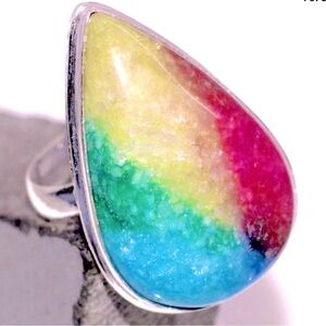 Rainbow Solar Quartz Ring
